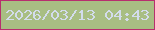 文字の大きさ：1、枠の色：b72f6e、背景の色：a8be83、文字の色：d3dcec 無料ブログパーツのブログ時計