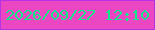文字の大きさ：2、枠の色：b731e6、背景の色：eb47c3、文字の色：14e68a 無料ブログパーツのブログ時計