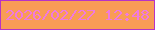 文字の大きさ：2、枠の色：b733c5、背景の色：f99c56、文字の色：f079df 無料ブログパーツのブログ時計