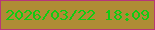 文字の大きさ：3、枠の色：b73679、背景の色：af8c35、文字の色：0ecc12 無料ブログパーツのブログ時計