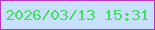 文字の大きさ：1、枠の色：b736c8、背景の色：c8e0fb、文字の色：43de5f 無料ブログパーツのブログ時計