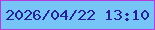 文字の大きさ：1、枠の色：b73adb、背景の色：77c4f6、文字の色：242296 無料ブログパーツのブログ時計