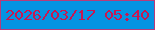 文字の大きさ：3、枠の色：b73b7a、背景の色：0493e2、文字の色：c71751 無料ブログパーツのブログ時計