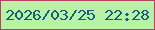 文字の大きさ：4、枠の色：b74063、背景の色：b9f1a7、文字の色：126077 無料ブログパーツのブログ時計