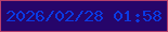 文字の大きさ：5、枠の色：b7406c、背景の色：26056a、文字の色：0b3ae3 無料ブログパーツのブログ時計