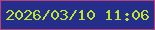 文字の大きさ：5、枠の色：b7417b、背景の色：262e8c、文字の色：bee331 無料ブログパーツのブログ時計