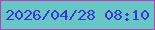 文字の大きさ：4、枠の色：b742b7、背景の色：66c7c5、文字の色：3e35d9 無料ブログパーツのブログ時計