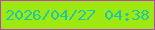 文字の大きさ：2、枠の色：b744b8、背景の色：9de80f、文字の色：1ec8a5 無料ブログパーツのブログ時計