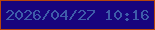 文字の大きさ：4、枠の色：b7450b、背景の色：18047d、文字の色：3e5ca9 無料ブログパーツのブログ時計