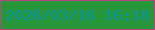 文字の大きさ：1、枠の色：b7457f、背景の色：269638、文字の色：0894a5 無料ブログパーツのブログ時計