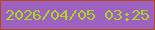 文字の大きさ：2、枠の色：b7461a、背景の色：9d61c0、文字の色：aed521 無料ブログパーツのブログ時計