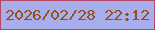 文字の大きさ：3、枠の色：b74865、背景の色：a8aeec、文字の色：945118 無料ブログパーツのブログ時計