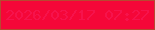 文字の大きさ：3、枠の色：b74930、背景の色：f50738、文字の色：f6134c 無料ブログパーツのブログ時計