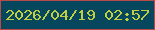 文字の大きさ：5、枠の色：b74949、背景の色：07475d、文字の色：bfce42 無料ブログパーツのブログ時計