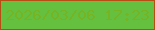 文字の大きさ：3、枠の色：b74d12、背景の色：64c03e、文字の色：77b423 無料ブログパーツのブログ時計