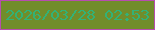 文字の大きさ：1、枠の色：b74daf、背景の色：718d2b、文字の色：32b277 無料ブログパーツのブログ時計