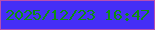 文字の大きさ：5、枠の色：b74eb1、背景の色：452ef6、文字の色：0e8e14 無料ブログパーツのブログ時計