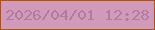 文字の大きさ：5、枠の色：b74f09、背景の色：d09abb、文字の色：b17c9b 無料ブログパーツのブログ時計