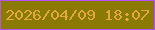 文字の大きさ：4、枠の色：b751fc、背景の色：8a7a04、文字の色：e0a743 無料ブログパーツのブログ時計