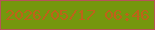 文字の大きさ：4、枠の色：b75358、背景の色：75970d、文字の色：be6219 無料ブログパーツのブログ時計