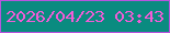 文字の大きさ：4、枠の色：b754de、背景の色：0a8b80、文字の色：f25cd7 無料ブログパーツのブログ時計