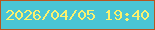 文字の大きさ：3、枠の色：b75520、背景の色：4ac5d5、文字の色：fbf16e 無料ブログパーツのブログ時計