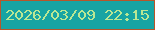文字の大きさ：2、枠の色：b7562a、背景の色：17a4a3、文字の色：bae794 無料ブログパーツのブログ時計