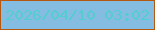 文字の大きさ：4、枠の色：b75810、背景の色：85bde2、文字の色：54cdcf 無料ブログパーツのブログ時計