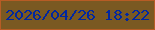 文字の大きさ：3、枠の色：b75c25、背景の色：7a5922、文字の色：0127a1 無料ブログパーツのブログ時計