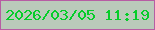 文字の大きさ：2、枠の色：b75da3、背景の色：bacaba、文字の色：05cd29 無料ブログパーツのブログ時計