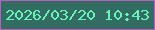 文字の大きさ：2、枠の色：b760be、背景の色：336c63、文字の色：67f6b8 無料ブログパーツのブログ時計