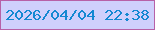 文字の大きさ：3、枠の色：b761a7、背景の色：cfd0fc、文字の色：1388d2 無料ブログパーツのブログ時計