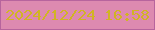 文字の大きさ：5、枠の色：b7649d、背景の色：dd8ab0、文字の色：d1b424 無料ブログパーツのブログ時計