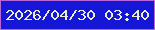 文字の大きさ：2、枠の色：b765db、背景の色：1516d6、文字の色：ebedd1 無料ブログパーツのブログ時計
