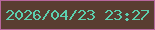 文字の大きさ：4、枠の色：b7669d、背景の色：593d31、文字の色：5ccfae 無料ブログパーツのブログ時計