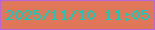 文字の大きさ：1、枠の色：b766d9、背景の色：e07759、文字の色：02d2c0 無料ブログパーツのブログ時計