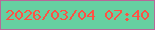 文字の大きさ：5、枠の色：b76899、背景の色：66d0a1、文字の色：fd5244 無料ブログパーツのブログ時計
