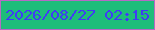文字の大きさ：5、枠の色：b769c5、背景の色：1ebd7a、文字の色：403bf5 無料ブログパーツのブログ時計