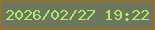 文字の大きさ：4、枠の色：b76b03、背景の色：6e775c、文字の色：aeeb6f 無料ブログパーツのブログ時計