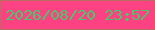 文字の大きさ：1、枠の色：b76d60、背景の色：fd4283、文字の色：46ca69 無料ブログパーツのブログ時計