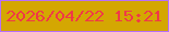 文字の大きさ：1、枠の色：b76ff9、背景の色：d4a702、文字の色：f03947 無料ブログパーツのブログ時計