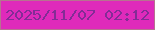 文字の大きさ：1、枠の色：b77290、背景の色：df2abb、文字の色：832c96 無料ブログパーツのブログ時計