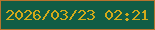 文字の大きさ：2、枠の色：b7732d、背景の色：115d45、文字の色：d3aa1a 無料ブログパーツのブログ時計