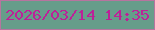 文字の大きさ：4、枠の色：b7749f、背景の色：669d8a、文字の色：bd2198 無料ブログパーツのブログ時計