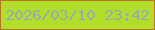 文字の大きさ：1、枠の色：b77527、背景の色：b2dd2b、文字の色：93adb3 無料ブログパーツのブログ時計