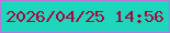 文字の大きさ：3、枠の色：b775df、背景の色：1fd6bd、文字の色：a60640 無料ブログパーツのブログ時計