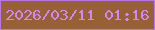 文字の大きさ：5、枠の色：b776ef、背景の色：986135、文字の色：d387f3 無料ブログパーツのブログ時計