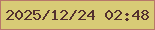 文字の大きさ：2、枠の色：b7776a、背景の色：d8cb76、文字の色：54312e 無料ブログパーツのブログ時計