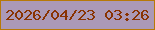 文字の大きさ：5、枠の色：b77907、背景の色：ab99b6、文字の色：893302 無料ブログパーツのブログ時計
