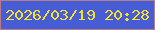 文字の大きさ：1、枠の色：b77c87、背景の色：475dd5、文字の色：f7df2f 無料ブログパーツのブログ時計